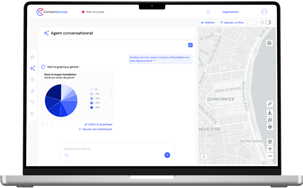 Interface de ConnectQuery pour interroger et analyser des données SIG
